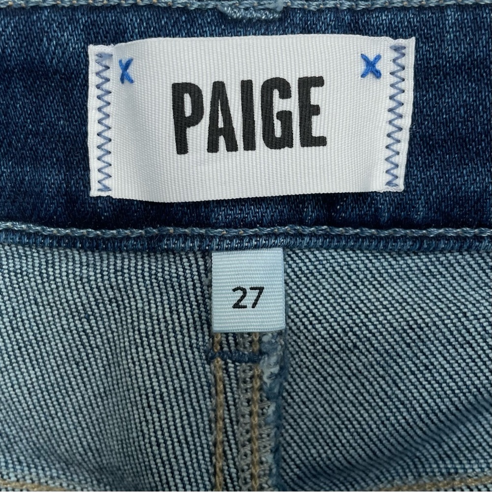 PAIGE Anessa Wide Leg Jeans Foreign Film Blue 27 NWT - Picture 13 of 16